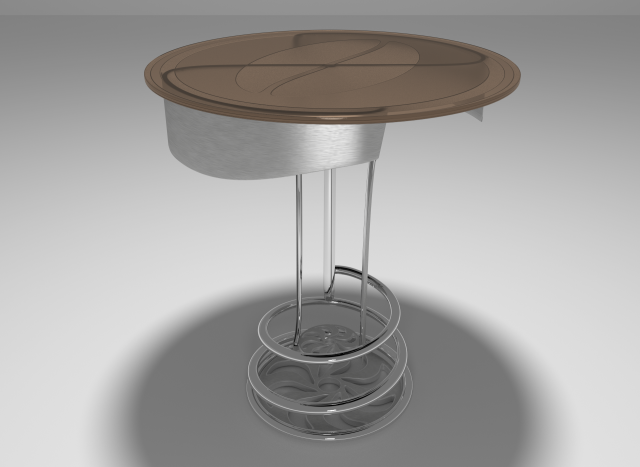 coffee shop table and chair 3D Model .c4d .max .obj .3ds .fbx .stl .blend