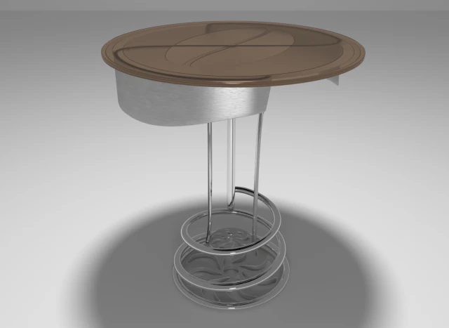 coffee shop table and chair 3D Model .c4d .max .obj .3ds .fbx .stl .blend