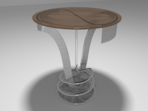 coffee shop table and chair 3D Model