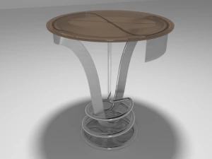 coffee shop table and chair 3D Model