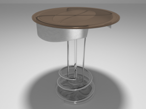 coffee shop table and chair 3D Model