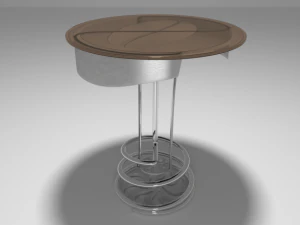 coffee shop table and chair 3D Model