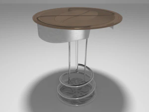 coffee shop table and chair 3D Model