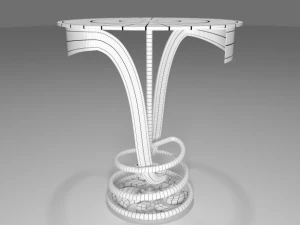 coffee shop table and chair 3D Model