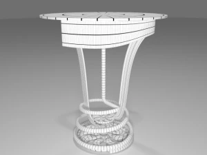 coffee shop table and chair 3D Model