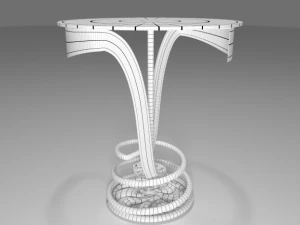 coffee shop table and chair 3D Model
