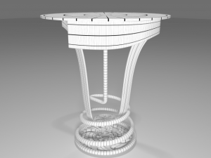coffee shop table and chair 3D Model