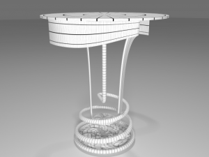 coffee shop table and chair 3D Model