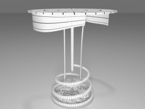 coffee shop table and chair 3D Model