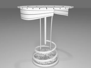 coffee shop table and chair 3D Model