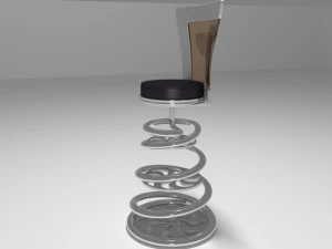 coffee shop table and chair 3D Model