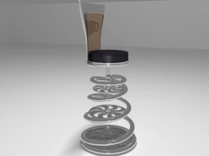 coffee shop table and chair 3D Model