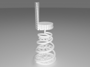 coffee shop table and chair 3D Model
