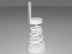 coffee shop table and chair 3D Model
