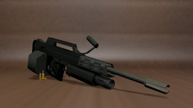 multipurpose assault rifle Model 3D .c4d .max .obj .3ds .fbx .stl .blend 