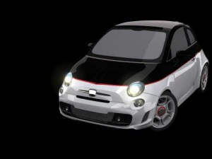 2010 फिएट 500सी अबार्थ 3D मॉडल