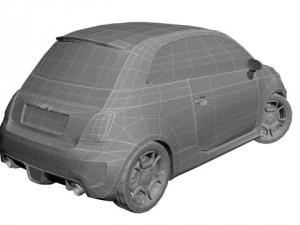 2010 fiat 500c abarth Modello 3D