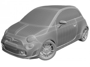 2010 fiat 500c abarth Modello 3D