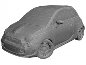 2010 fiat 500c abarth Modello 3D