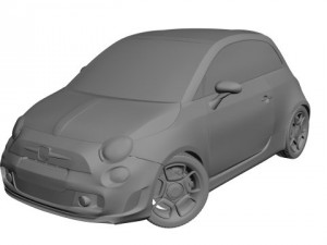 2010 fiat 500c abarth Modello 3D