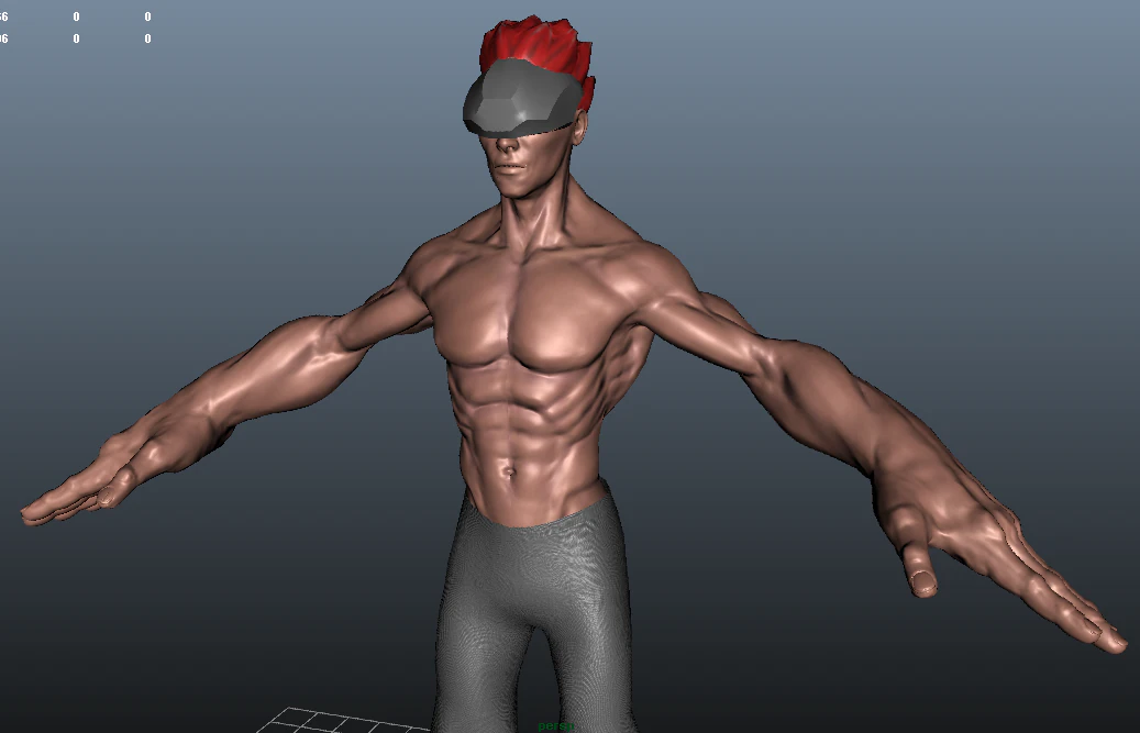 heavy hitter rigged 3D Model .c4d .max .obj .3ds .fbx .stl .blend