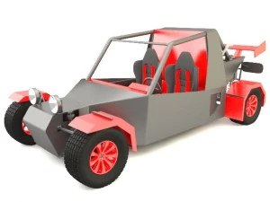 arabalı araba 3D Model