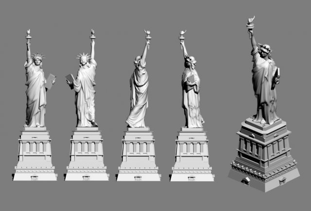 the statue of liberty 3D Model .c4d .max .obj .3ds .fbx .stl .blend 