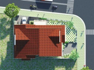 villa in corner 3D Model