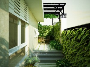 villa with garden Model 3D