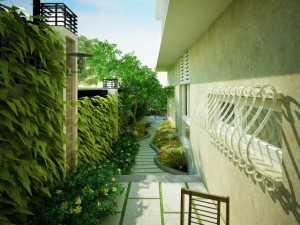 villa with garden Model 3D
