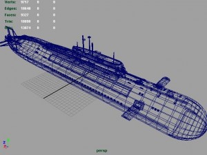 submarine 3D-Modell