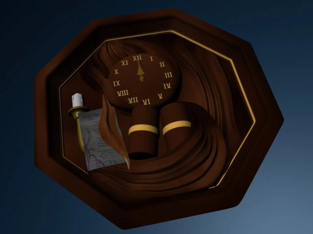 wall watch 3D Model .c4d .max .obj .3ds .fbx .stl .blend