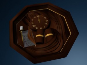 wall watch Model 3D