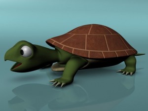 cute turtle rigged Model 3D