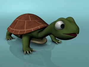 cute turtle rigged 3D Model