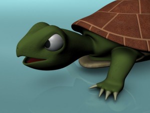 cute turtle rigged Modello 3D