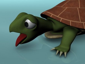 cute turtle rigged Modello 3D