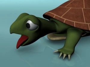 cute turtle rigged 3D Model