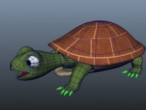 cute turtle rigged Modello 3D
