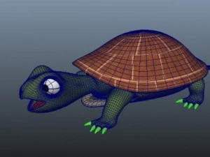 cute turtle rigged 3D Model
