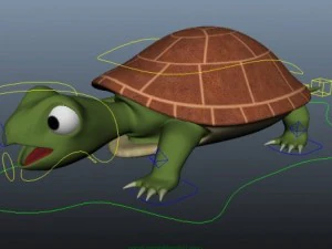 cute turtle rigged 3D Model
