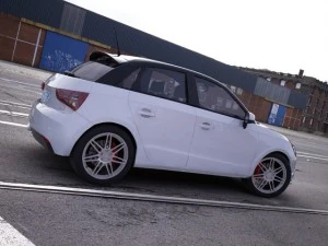 audi a1 sportback branco Modelo 3D