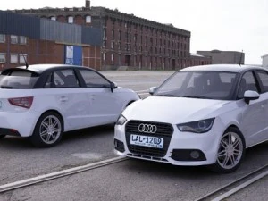 audi a1 sportback branco Modelo 3D
