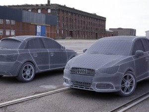 audi a1 sportback white 3D Модель