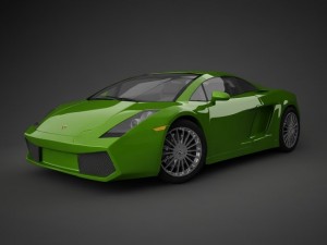 sport car green 3D Model