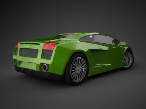 sport car green 3D Model