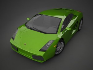 sport car green 3D Model