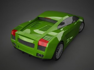 sport car green 3D Model