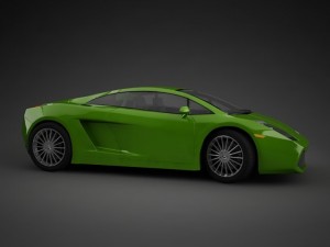 sport car green 3D Model