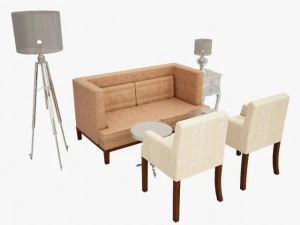 conjunto de m&oacute;veis Modelo 3D